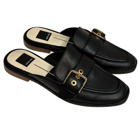 Dolce Vita Black Mules Slides Shoes Size 7 Stella Meegan Closed Toe - Picture 3 of 6